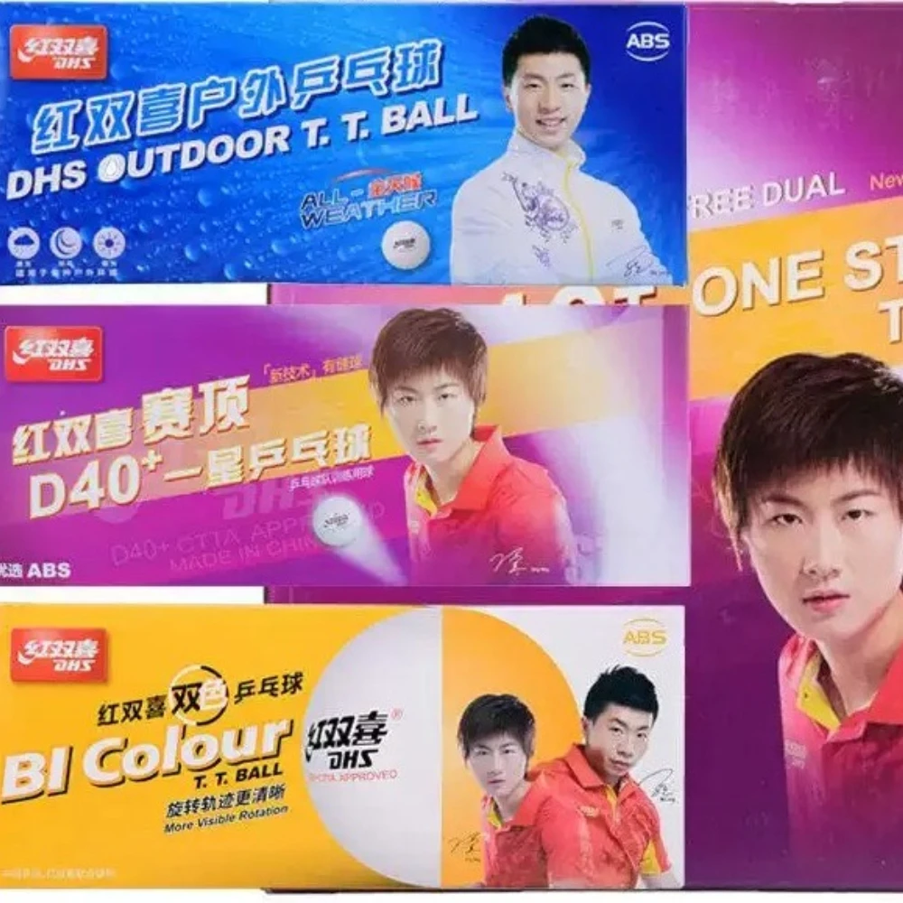 

Набор из 10 мячей для настольного тенниса DHS, новые, устойчивые, для любых погодных условий, бесшовные, из АБС-пластика, D40+, для пинг-понга