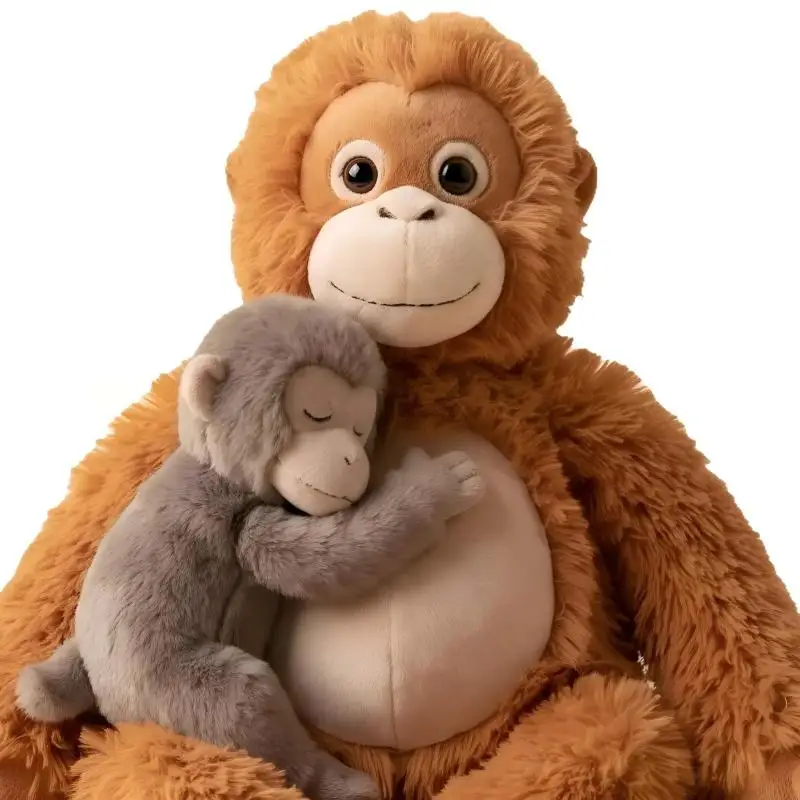 

Cute Mama Punch Monkey Plush Toy Soft Stuffed Animal Doll Kids Cartoon Movie Character Gift for Bedroom Decor