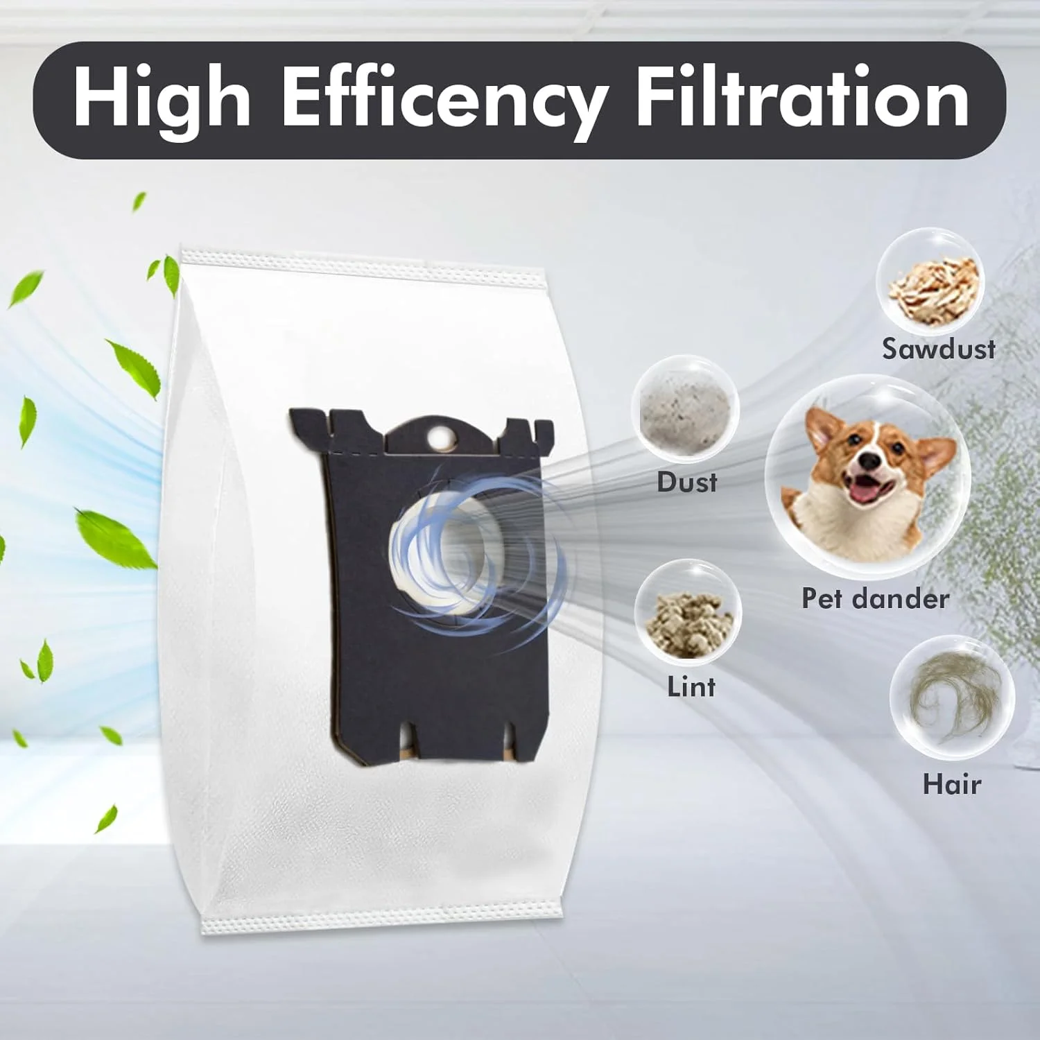 حقيبة S متوافقة مع مكنسة الكترولوكس S-Bag الكلاسيكية EL200F EL8500 EL202G EL6985 EL6988 EL6989 EL4100