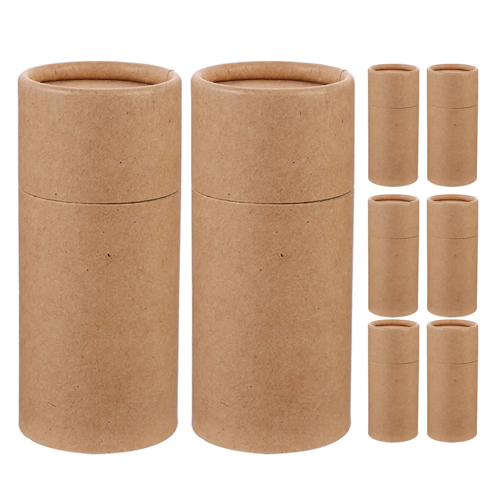 8Pcs Kraft Paper Mailing Tubes Cardboard Tubes Giftready Craft Packaging Document Tube Holder for Tea Essential Oil Storage