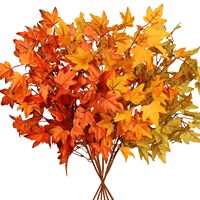 1pc Artificial Maple Leaves Branch Fall Fake Plants for Home Wedding Party Decoration Thanksgiving Harvest Festival Autumn Decor