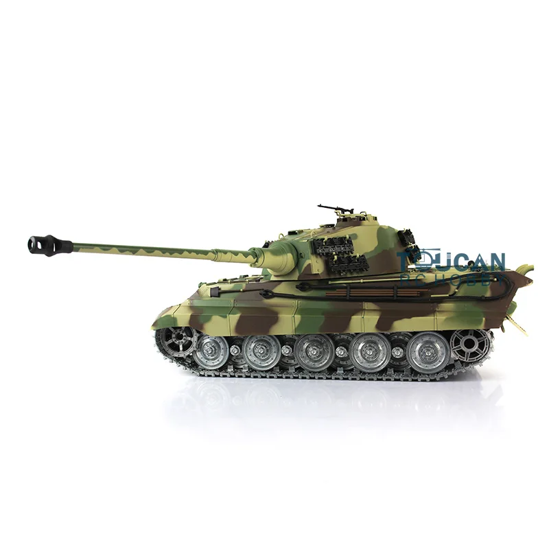 1/16 Professional Ver HENG LONG 7.0 Customized King Tiger RC Tank 3888A Metal Wheels Barrel Recoil Toucan Vehicle TH17529-SMT8