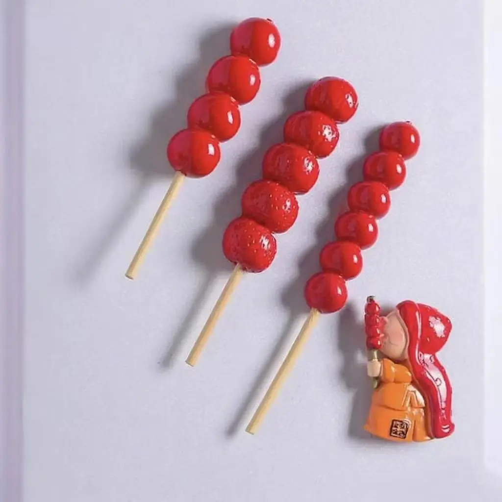 3D สเตอริโอเก่าปักกิ่ง Rock Sugar Haw ตู้เย็นแม่เหล็ก