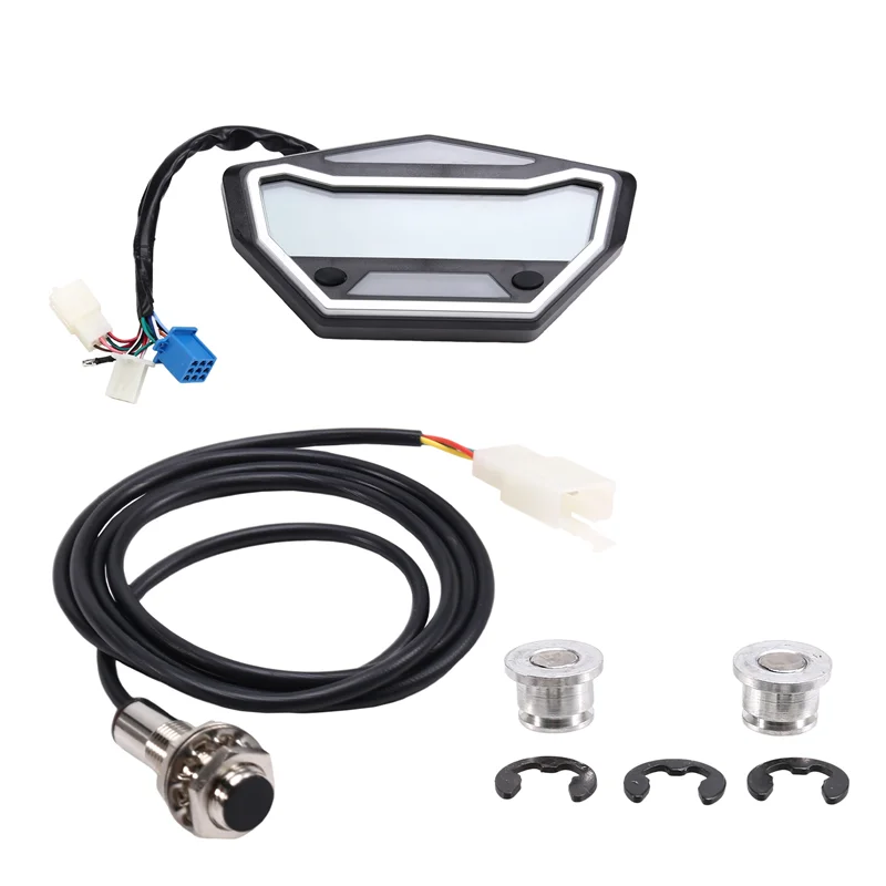 A03Z-New دراجة نارية تعديل مقياس قابل للتعديل 7-Colour HD شاشة الكريستال السائل عبر الدراجات الدراجة رمز متر عداد السرعة