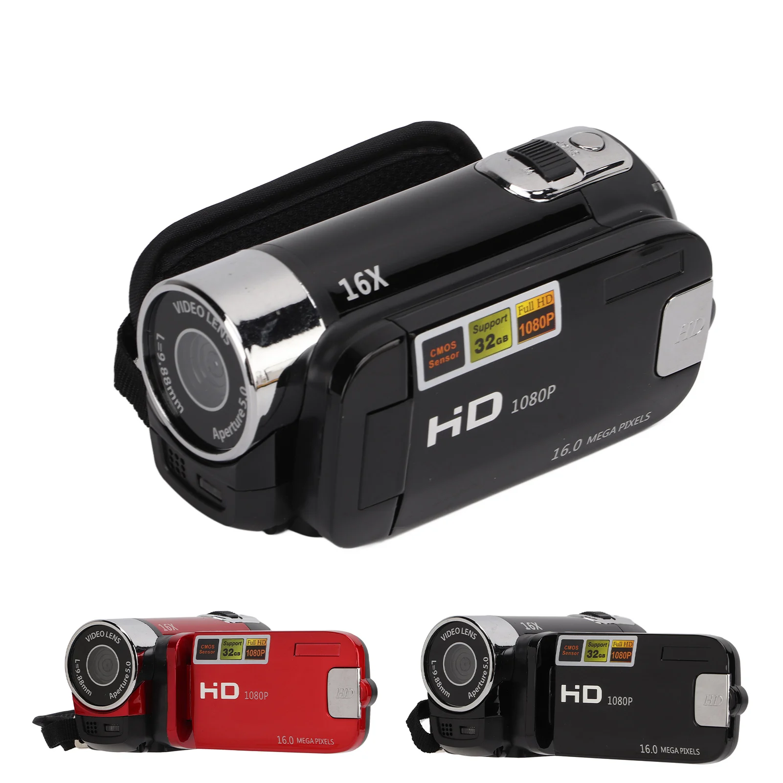 Video Camera Camcorder Full HD 4K 48MP Camera Recorder 270° Rotation 2.7 Inch Color Screen 16X Zoom Digital Camcorders