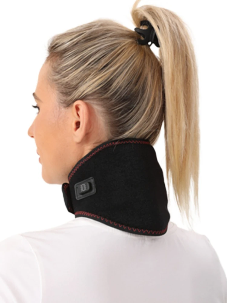 Support de cou chauffant électrique, masseur vibrant, compresse chaude, soulage l'inconfort de la fatigue articulaire, minuterie à 3 niveaux, port USB, utilisation familiale