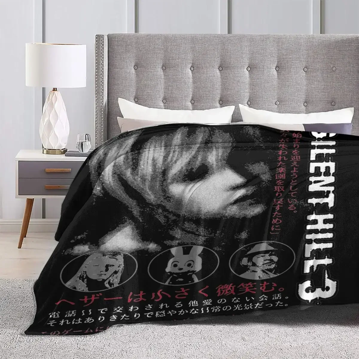 Heather Silent Hill 3 Merch Blanket Velvet Bedding Horror Game Throw Blankets Relax Super Soft for Office Rug Piece view 6