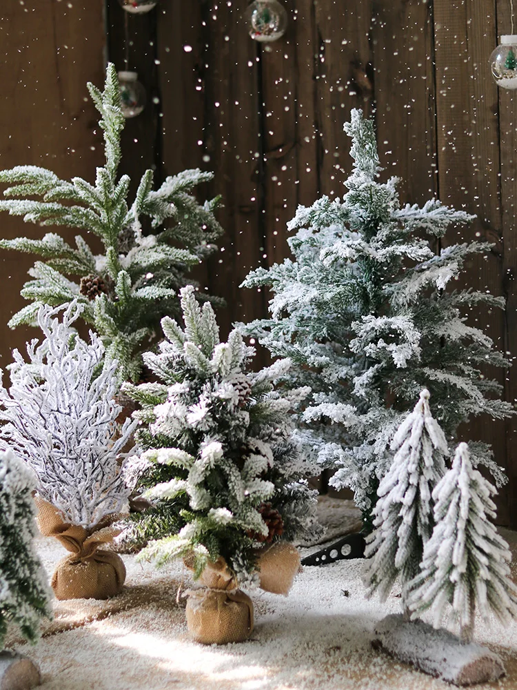 Christmas Tree Holiday decorations Christmas decorations Cedar Restaurant window Tabletop floor mall shop atmosphere