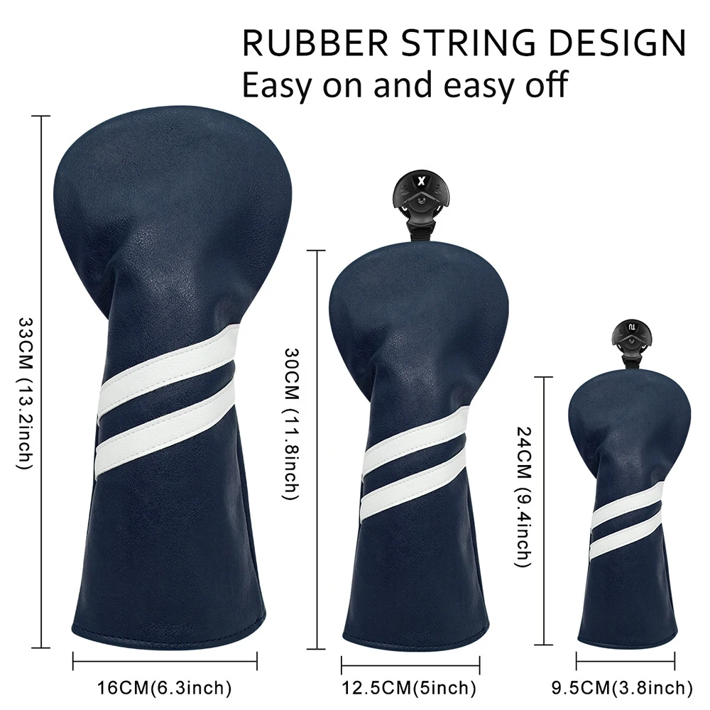 Чехлы на голову для гольфа, деревянные защитные чехлы для водителя, номер Fairway, чехол для головы из искусственной кожи, аксессуары для гольфа Чехлы на голову для гольфа, деревянные защитные чехлы для водителя, номер Fairway, чехол для головы из искусственной кожи, аксессуары для гольфа