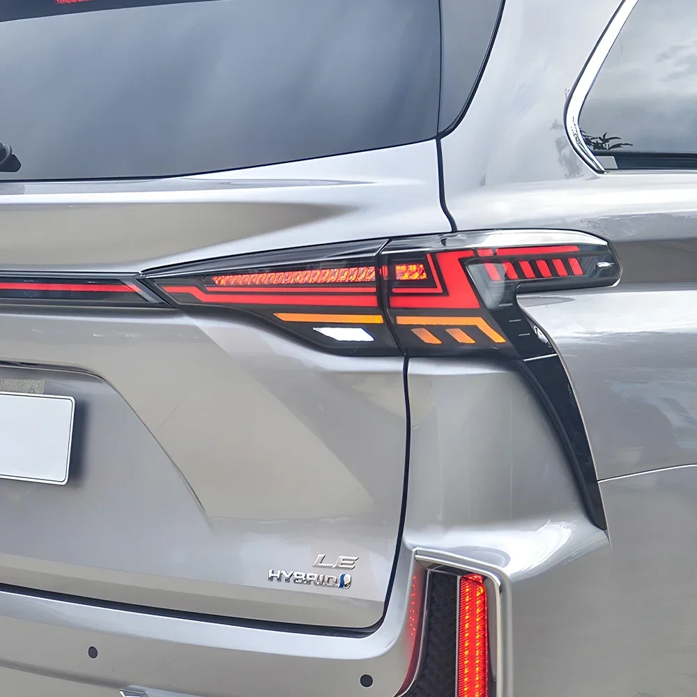 

Авто задние фонари в сборе для Toyota Sienna 2021-2024, светодиодные автомобильные задние фонари, обновленные динамические указатели поворота, аксессуары