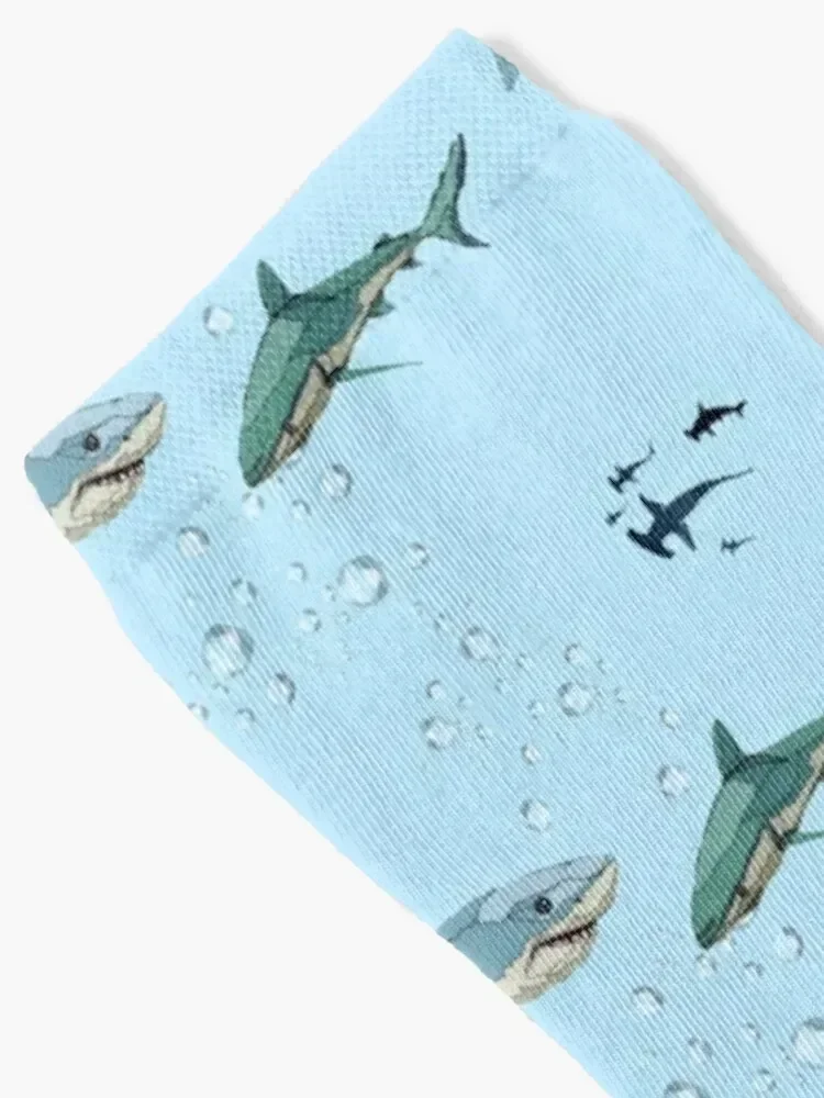 Sharks & Coral Socks snow happy valentine gift ideas Socks Women Men's