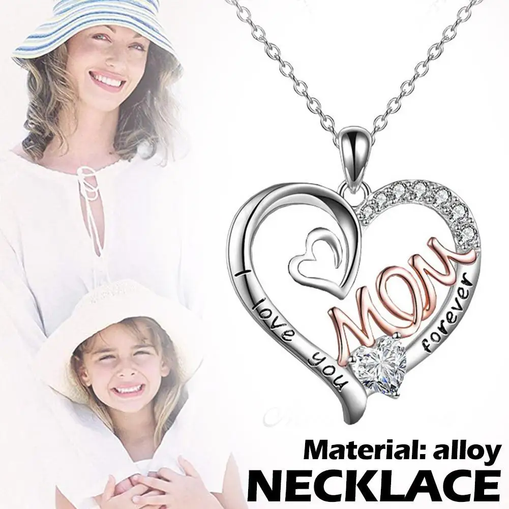 I Love You Mom Necklace For Mom Birthday Mother's Day Christmas Romantic Gift 2024 Hot Fashion Jewelry Accessories