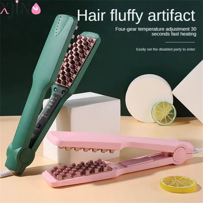 Professional Volumizing Hair Iron Ceramic 3D Grid Hair Crimper Curling Iron Corn Perm Splint Flat Iron Hair Styling Tools