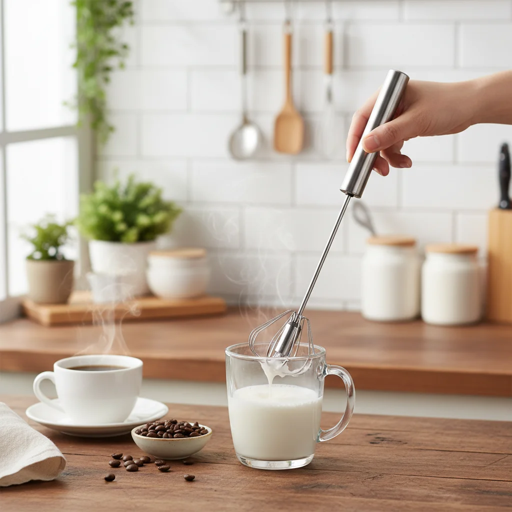 Egg Beater Semi Automatic Rotation Manual Whisk for Home Baking Stainless Steel Cream Mixer Kitchen Tool Durable
