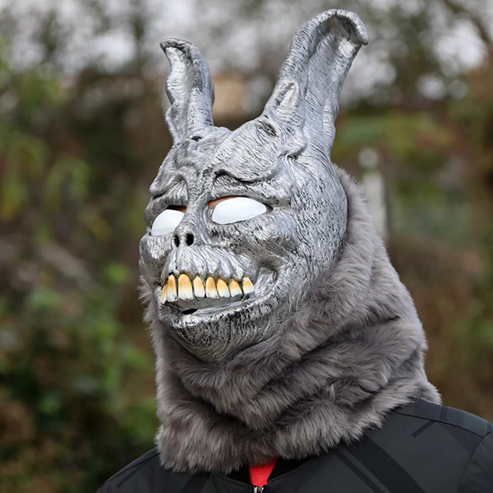 Halloween Mask Frank The Scary Evil Bunny Rabbit Overhead Teen Adult Latex Movie Mask Cosplay Ball Attire Mask