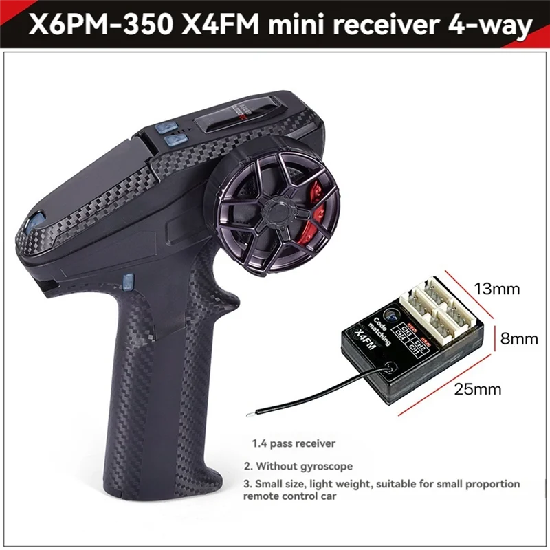 Eccellente-Per Dumborc X6PM-350 Trasmettitore RC 2.4G 6CH RC Telecomando Con Ricevitore Per RC Auto Barca Serbatoio