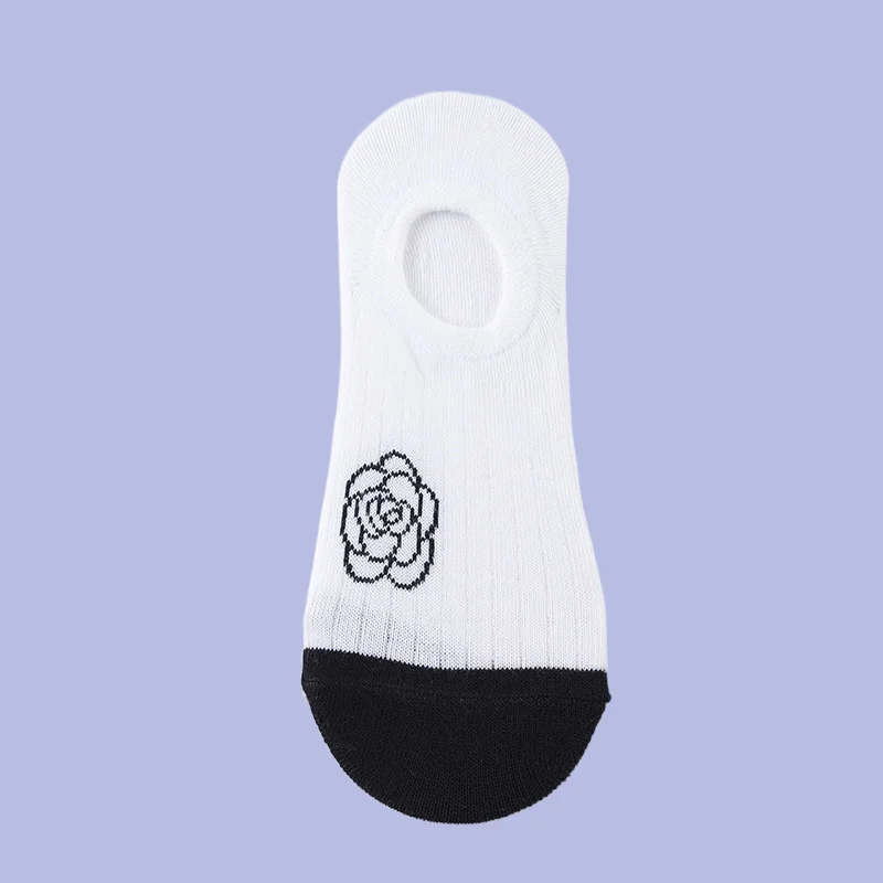 Chaussettes d'été fines en coton pour femmes, 6/12 paires, courtes, japonaises, invisibles, basses, bateau, noires et blanches