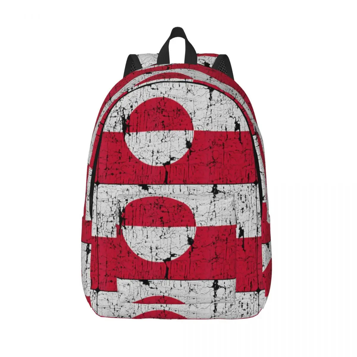 

Vintage Greenland Flag Backpack Outdoor Style Backpacks Teen Stylish School Bags Design Print Rucksack