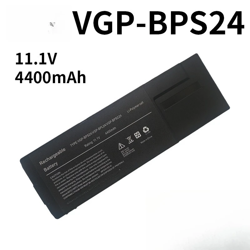 New Replacement Battery For Sony VGP-BPS24 PCG-41217T PCG-41215T VPCSD-113T 11.1V 4400mAh High Capacity Li-ion Notebook Battery
