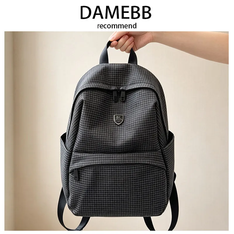 damebb2026-zaino-da-viaggio-unisex-in-tessuto-oxford-a-quadri-grande-capacita-nuovo-arrivo-estivo-borsa-da-donna-adatta-anche-per-uomini
