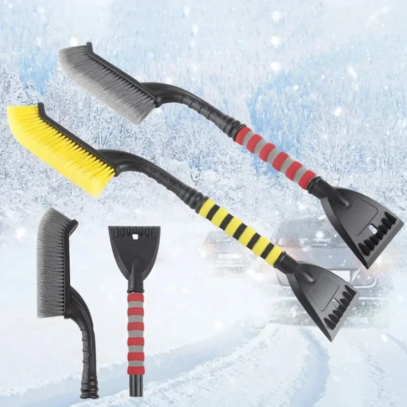 Extendable Ice Scraper Car Detachable Snow Brush with Ergonomic Foam Grip Cars Frost Removal Car Winter Cleaning Accessories