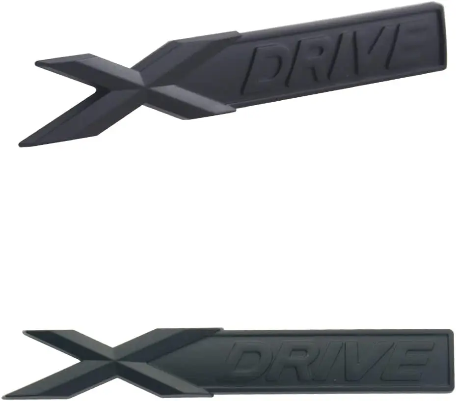شعار 3D xDrive - استبدال شارة السيارة للسيارات ذات العلامات التجارية الفاخرة X Series Trunk Logo - ملصق بالحجم الأصلي مع تغطية للخدش