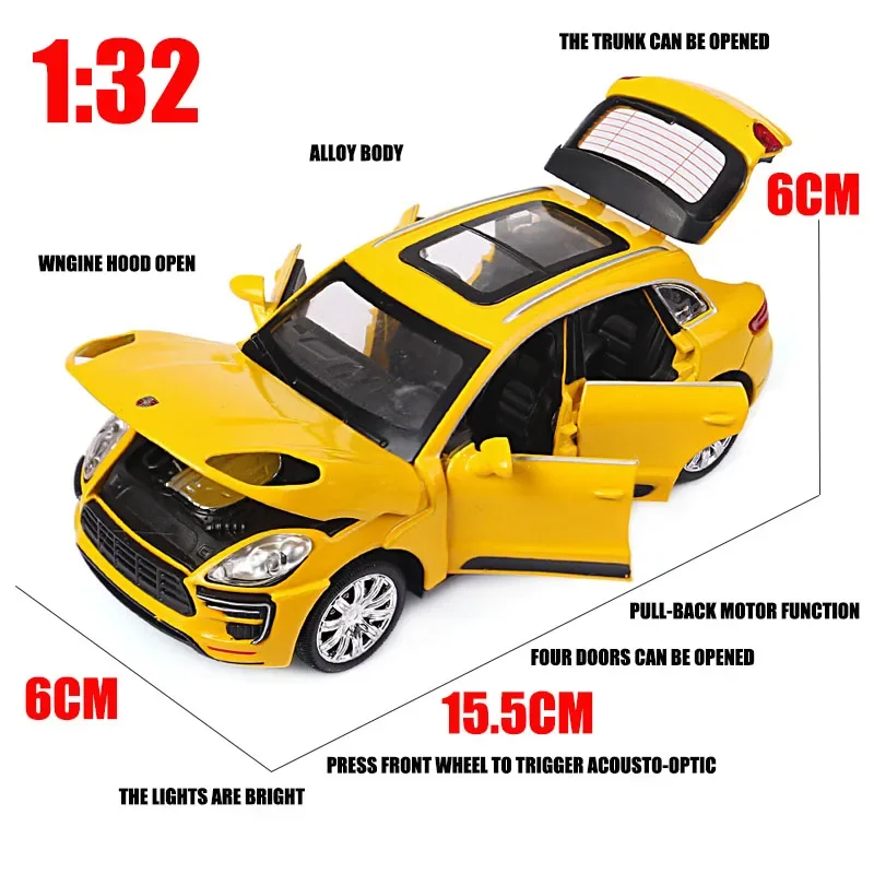 1:32 Porsche Macan Model Car Die Cast Alloy Boys Toys Cars Cayenne SUV Super car Collectibles Kids Car Free Shipping A43