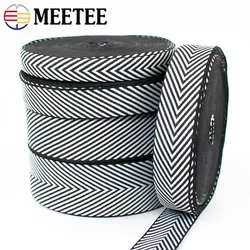 5M 10/15/20/25/30/38mm Jacquard Webbing Bag Shoulder Strap Stripe Ribbons Decoration Binding Tape DIY Garment Sewing Accessories