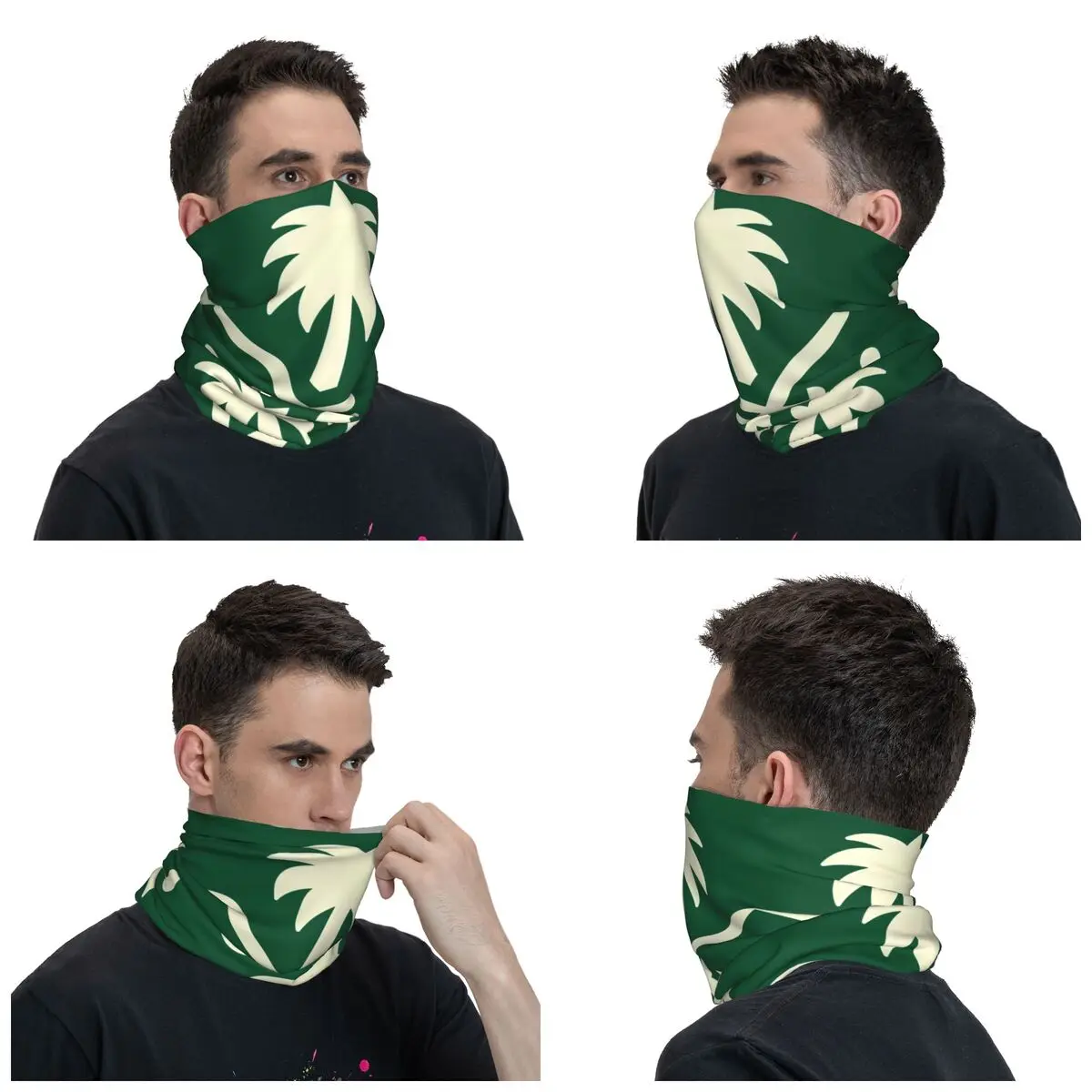 Saudi Arabia National Day Bandana Neck Cover Printed Wrap Scarf Multi-use Cycling Scarf Cycling Unisex Adult Washable