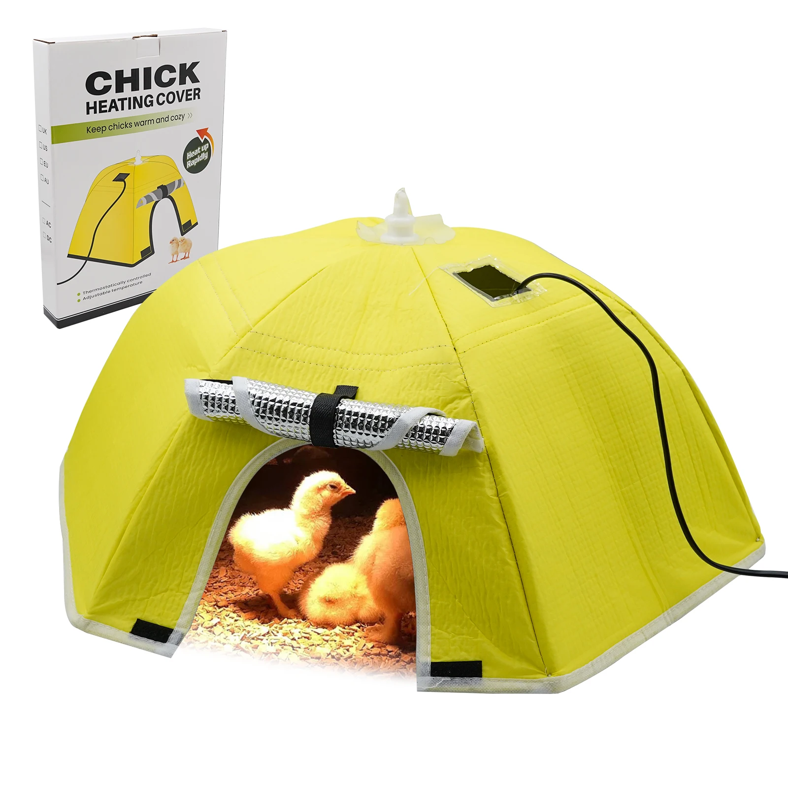 New Electric Chick Brooder Heating Cover Chick Cage Heater Chicken Warmer Easy To Install Convenient Time-saving 110V/220V