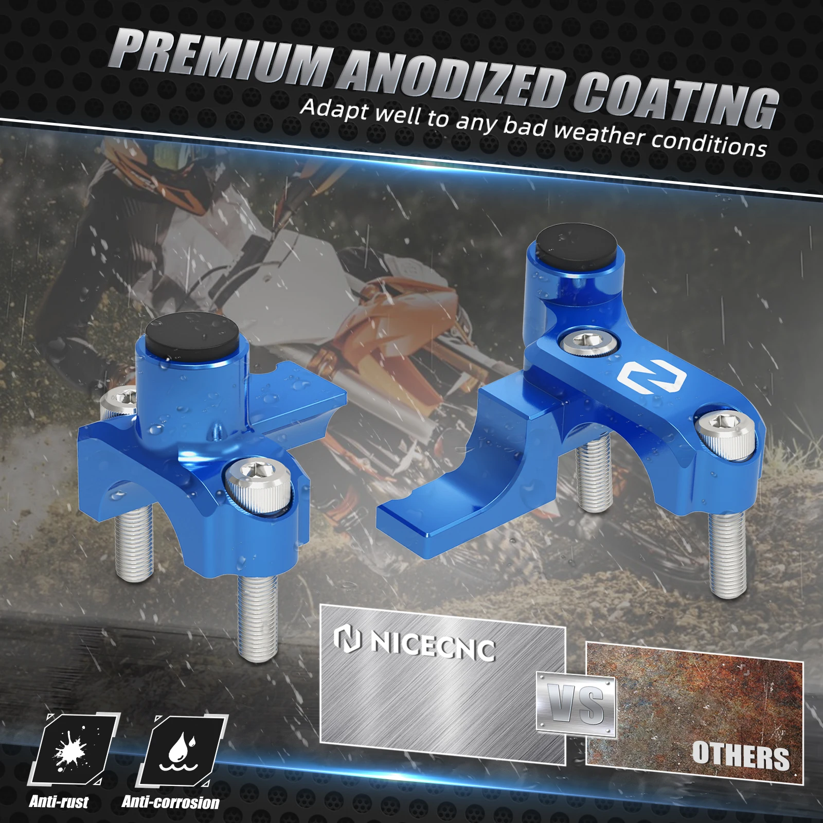 NICECNC For Husqvarna TC 125 250 FC FX 450 350 250 TX 300I 2022-2024 Front Brake Clutch Master Cylinder Clamp Guard Mirror Mount - Image 4