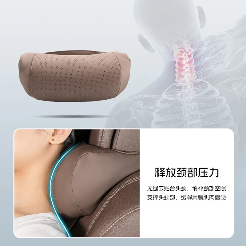 Suitable for Mercedes-Benz BMW Audi Tesla Car Leather Headrest  Universal Car Interior Supplies Maybach Seat Protect Neck Pillow