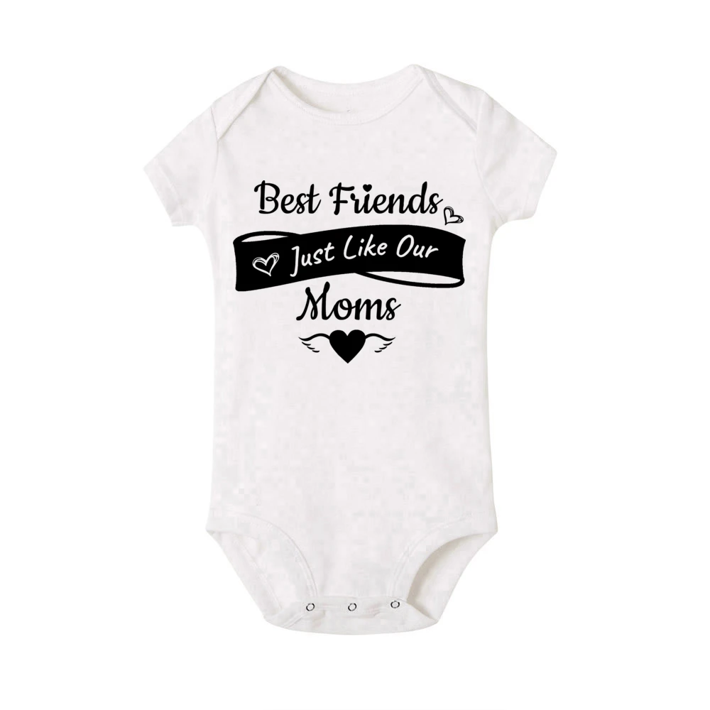 Besties Like Our Moms Baby Bodysuit Toddler Best Friends Outfit Girls Cute Clothes Baby Announcement Romper Newbron Shower Gift