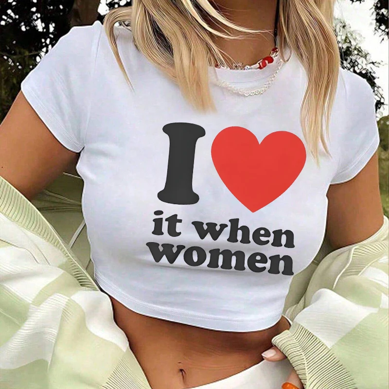 

2000s Creative Letter Pattern Printing T-Shirt Summer Harajuku Vintage Gothic Punk Crop Top Y2K Streetwear Short Sleeve Baby Tee