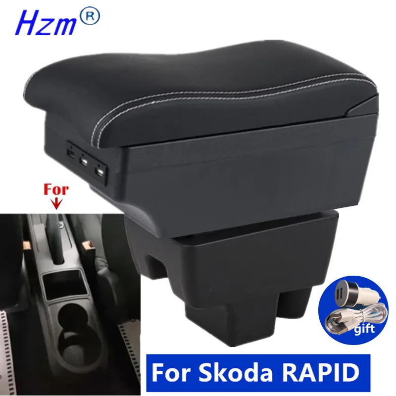 For Skoda Rapid Volkswagen New Polo Car Armrest box Central Storage Box Interior Dedicated Retrofit Accessories