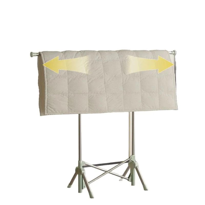 

Folding stainless steel indoor floor-to-ceiling drying rack balcony clothes drying rod telescopic hanging rack