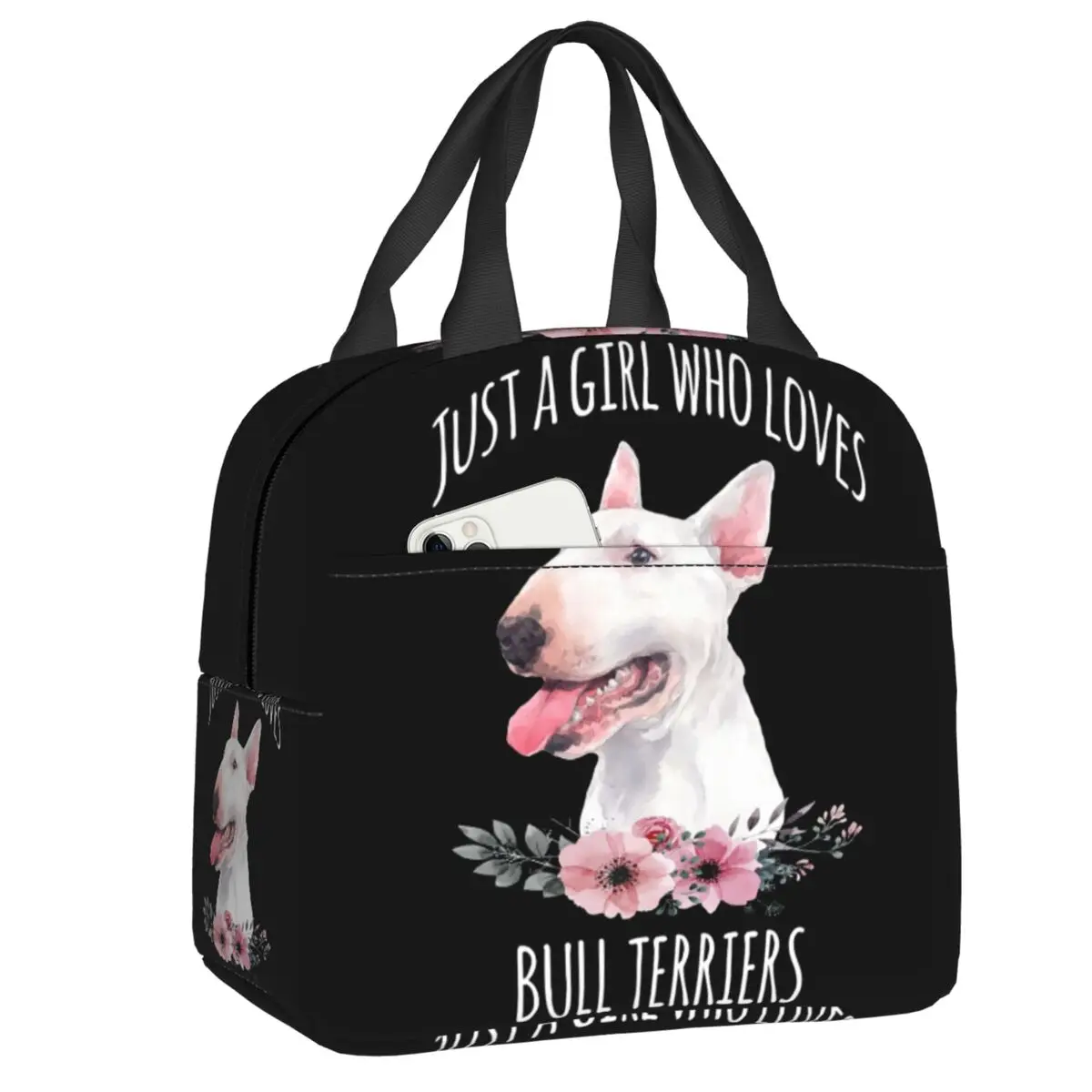 English Bull Terrier Thermal Insulated Lunch Bags Women Animal Pet Puppy Resuable Lunch Container Multifunction Food Box