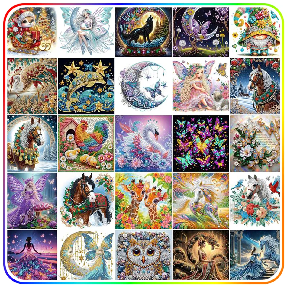 SDOYUNO-Alien Diamond Painting Animals Partial Diamond Painting Special Diamonds Cross Stitch Kit 5D Diamond Pictures Arts Craft