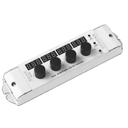 Skydance 12-24VDC 4 Knob Key RGB/RGBW LED Dimmer RF Controller 4CH*4A  Digital Display As RF Remote For 4 Channel LED Strips