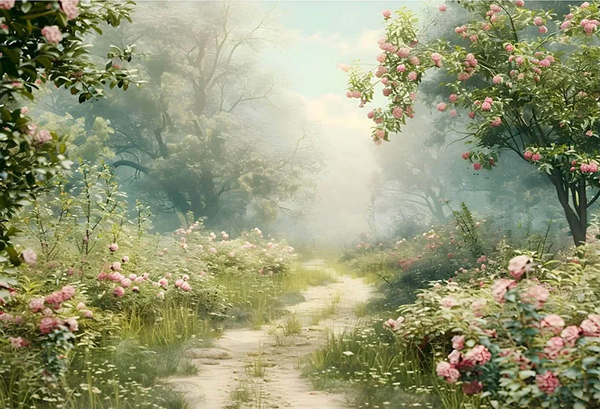 خلفية تصوير Mehofond ، مسار أخضر ، أزهار الغابات ، عيد ميلاد الكبار ، فن الأمومة ، ديكور بورتريه ، خلفية ، صورة أنيمي ، الصيف