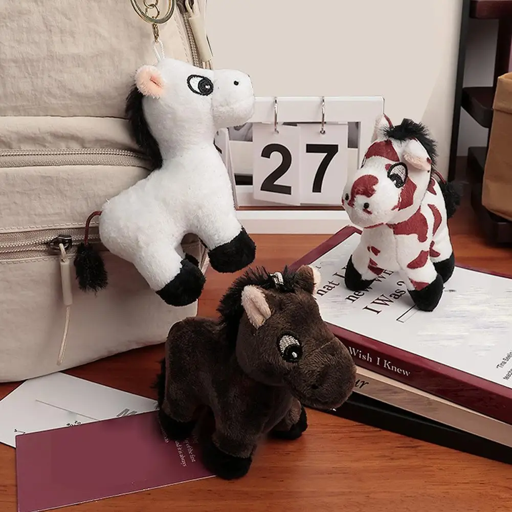 1 Stück 11 cm Pferde Plüsch Hängedekoration ​ ​ Stofftier Pferd Schlüsselanhänger Niedliche Pony Puppe Rucksack Ornamente Anhänger Kinder Spielzeug Dekor