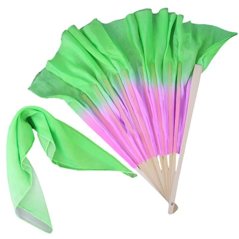 41cm Women Belly Dance Silk Veil 100% Real Silk Light Colorful Costume  Yangko Square Party Wedding Body Rhyme Props Hot Size