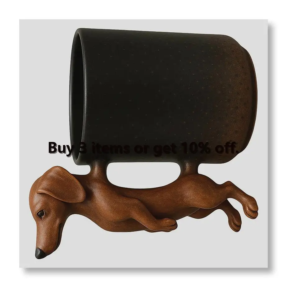 ✼Handmade 11OZ Dachshund Coffee Mug - Cute Wiener Dog Themed Ceramic Cup for Dog Lovers - Gifts for Dachshund Owners
