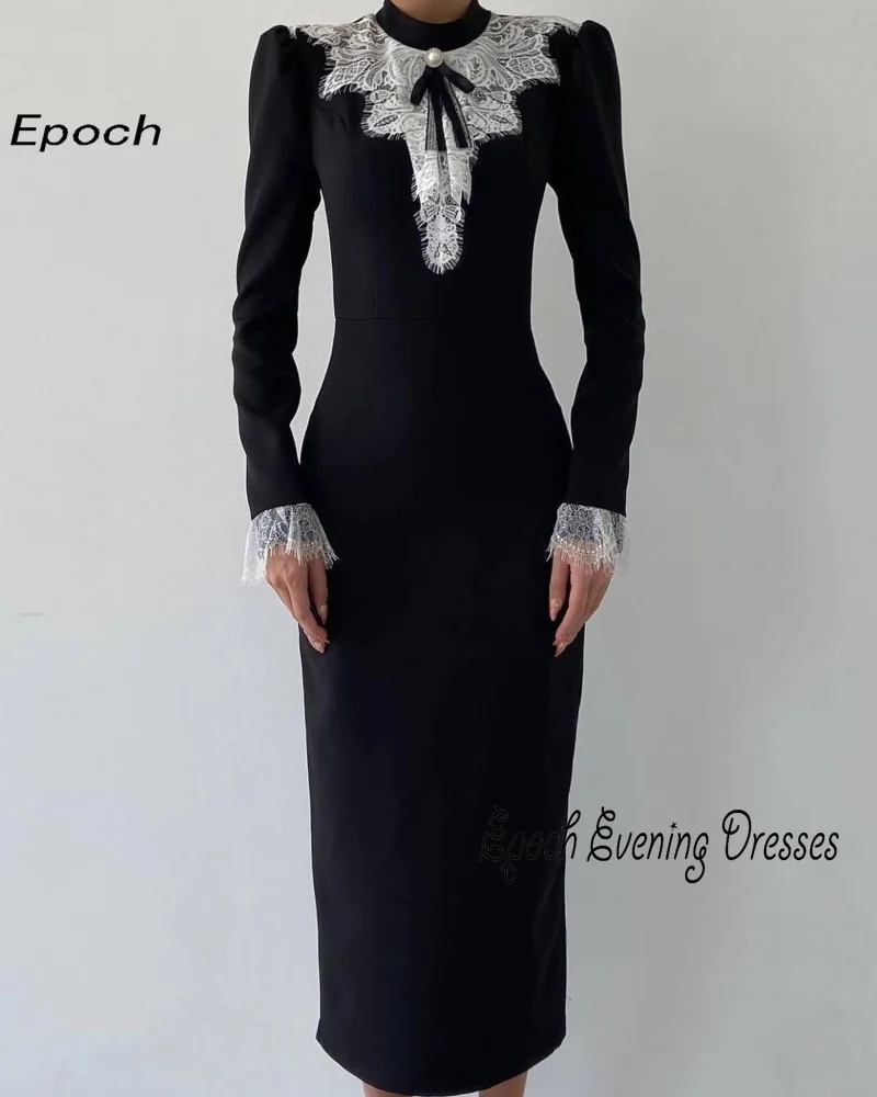 Epoch-Vestido largo de noche para mujer, traje elegante de encaje recto hasta el tobillo, Formal, de regreso a casa, 2024