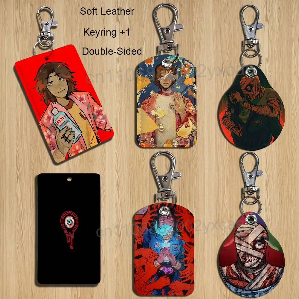 

game Art Mouthwashing Card Holder Keychain Key Ring Door Lock Access Protective Case For Security Gift