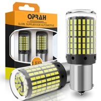 Oprah 2pcs High Power Car Lights LED PY21W P21W 1156 1157 BAY15D P21/5W W21/5W 3157 Turn Signal Lamps 3014 144SMD Brake Bulb 12V