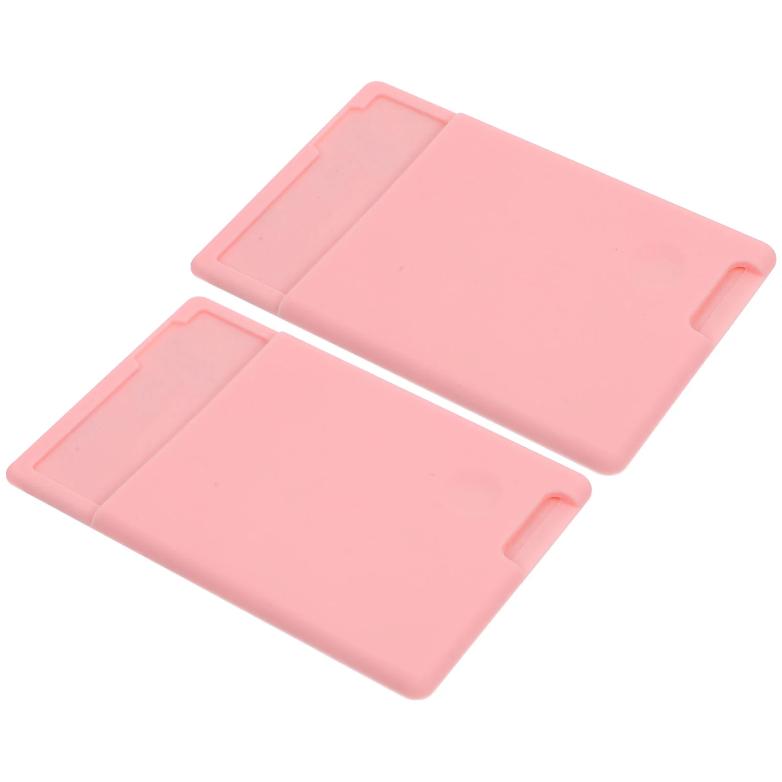 Porte-cartes en Silicone pour téléphone intelligent, 2 pièces, sacs pour cartes de crédit, portefeuille pour étui après pochettes roses à dos