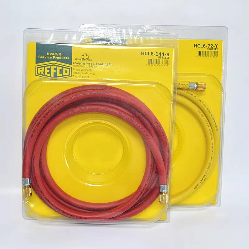 Refco 3/8″ SAE Fluoride Refrigerant Charging Hose Air Conditioner Parts Filling 1.8M 1.5M