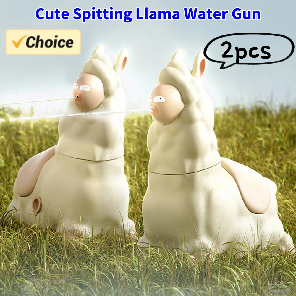 البصق اللاما لعبة الماء مسدس بخ مع رئيس يهز الألبكة البخاخ المياه التفاعلية الصيف الفناء الخلفي حوض استحمام الشاطئ اللعب المائي #1