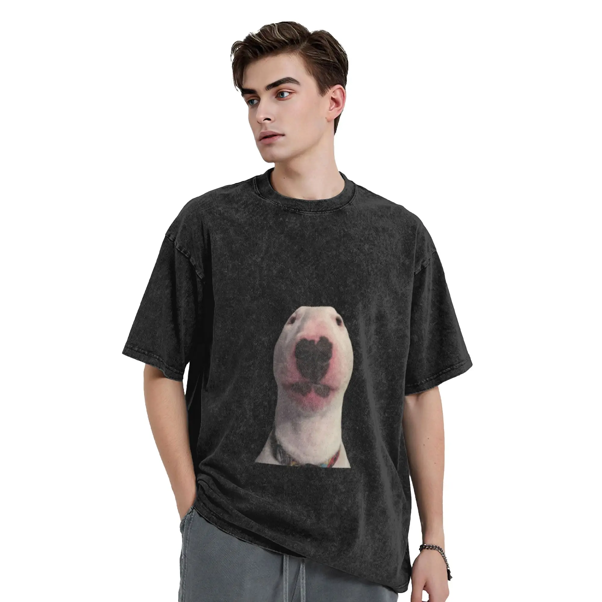 Walter Dog Meme Sticker Classic Stylish A Washed T Shirt Men's Women's Oversized Cotton Tees Tops